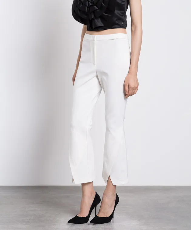 Twinset White flared pants with slits