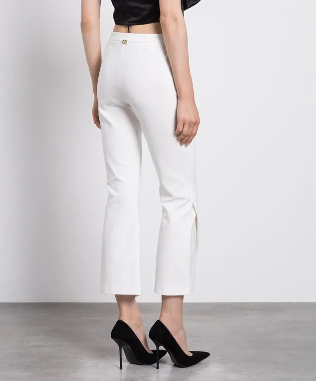 Twinset White flared pants with slits