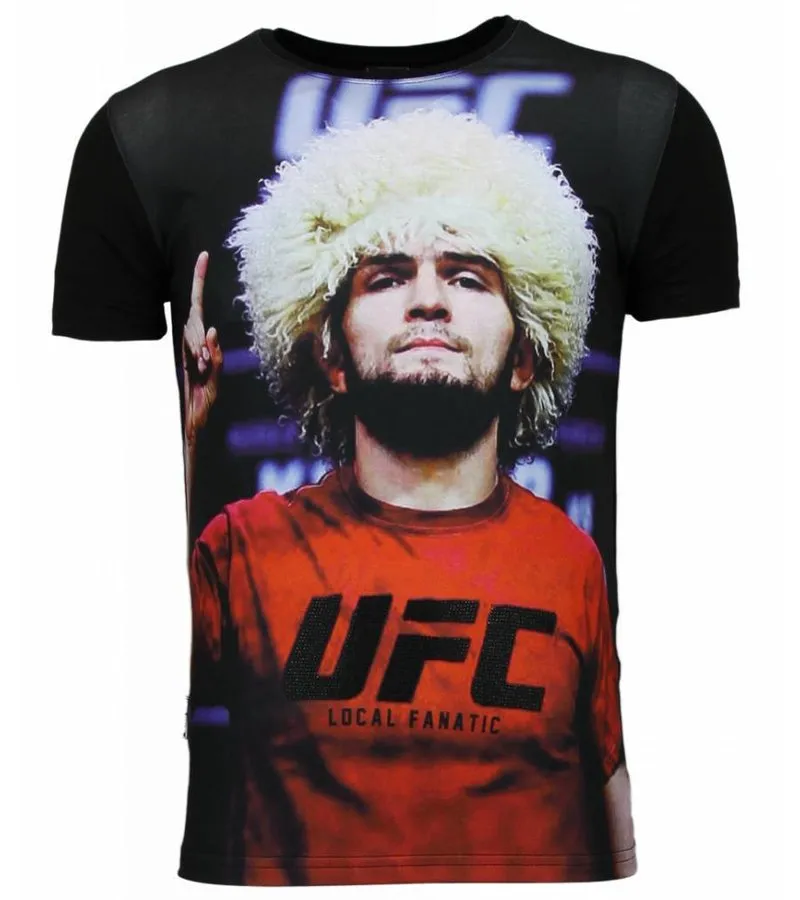 UFC CAMPION  KHABIB NURMAGOMEDOV CAMISETA  NEGRO