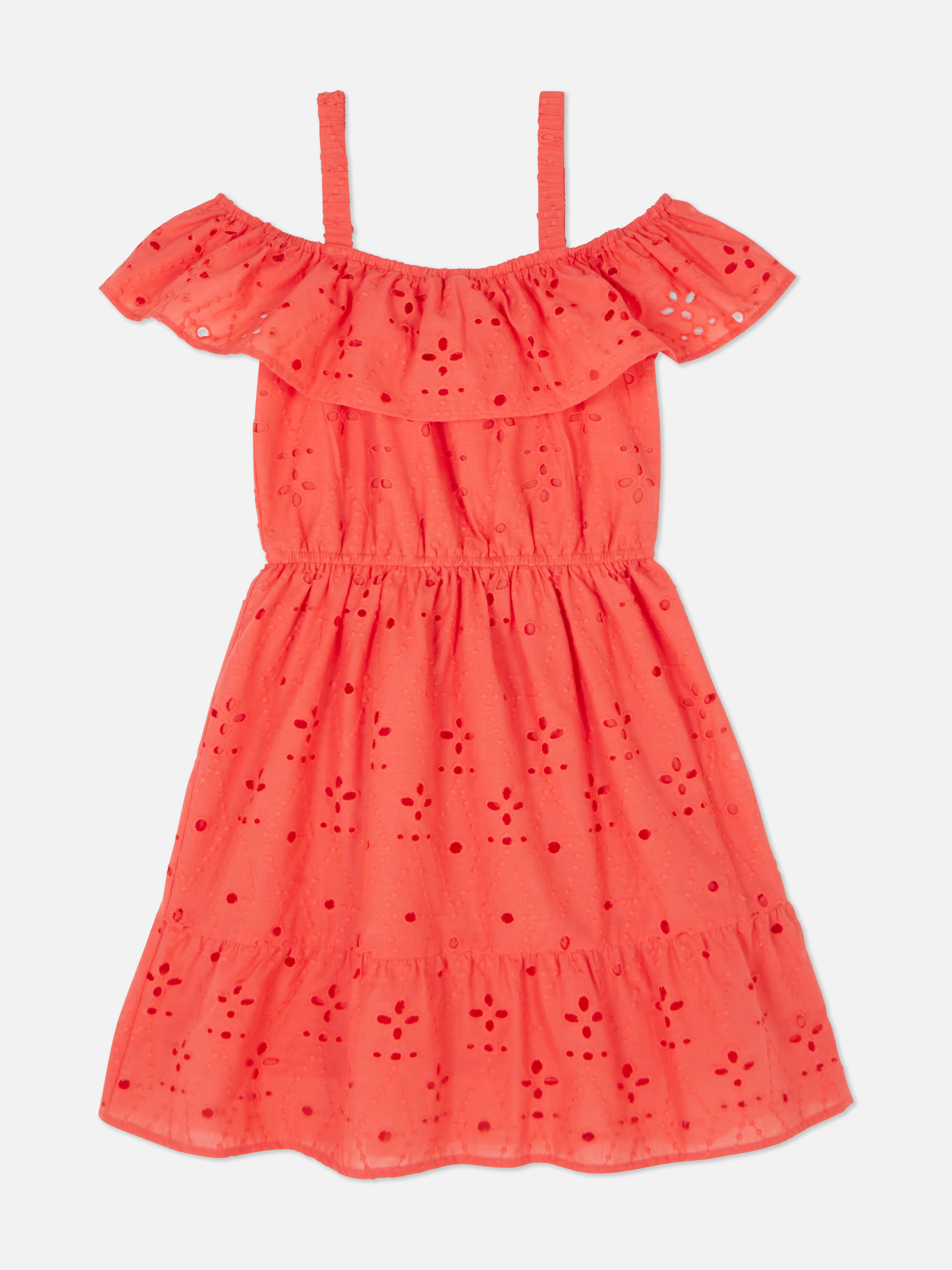 Vestido a capas con bordado inglés