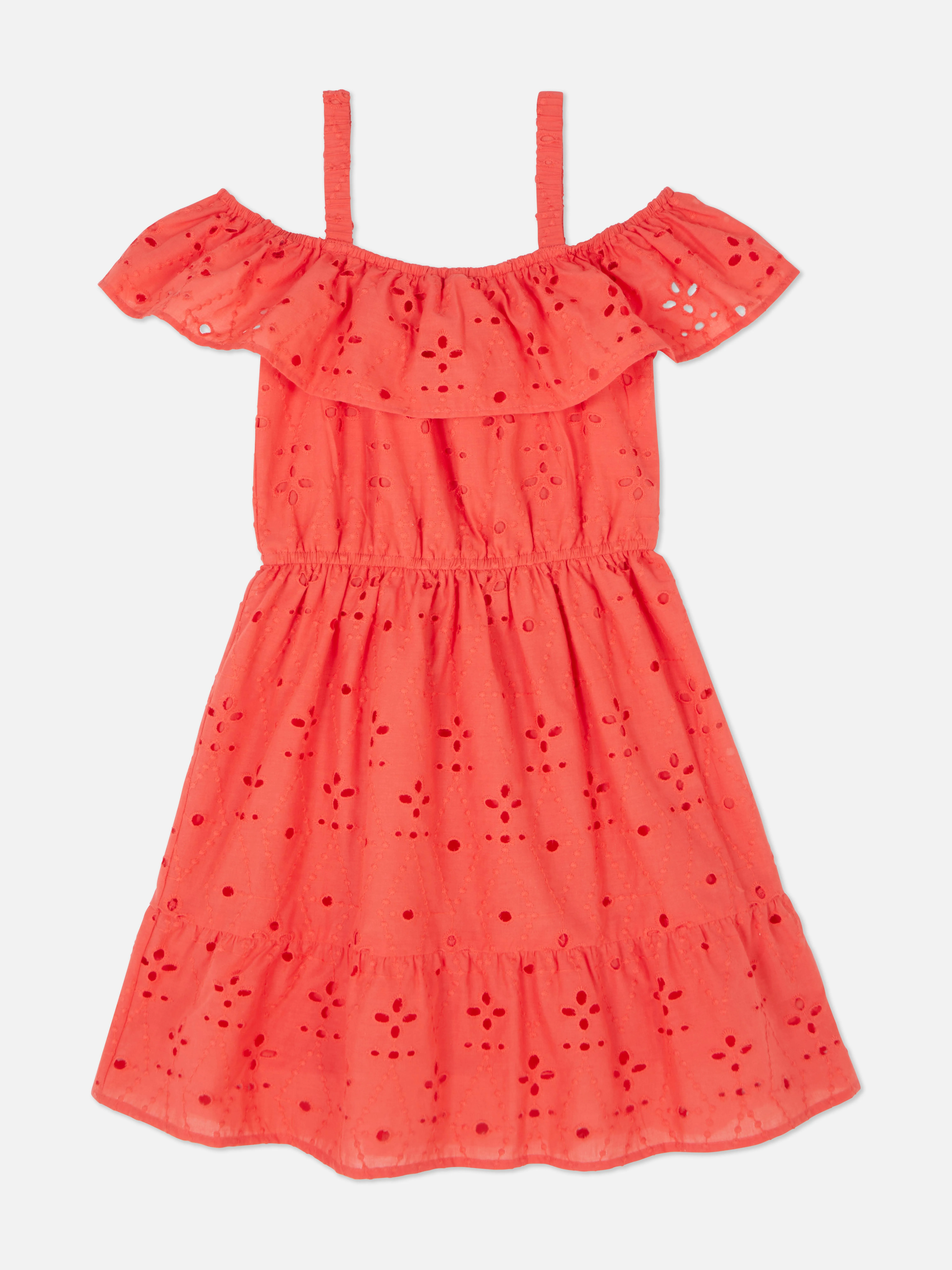 Vestido a capas con bordado inglés