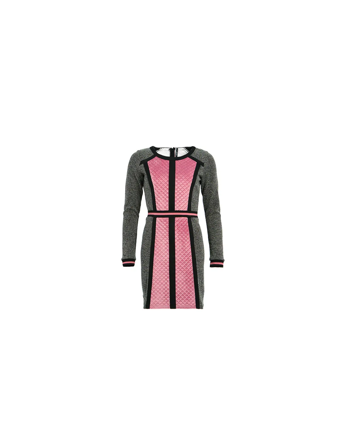 Vestido Corto Acolchado Rosa Smash