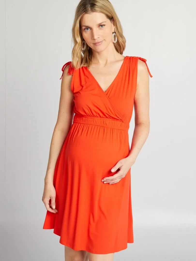 VESTIDO CORTO DE LACTANCIA  ROJO