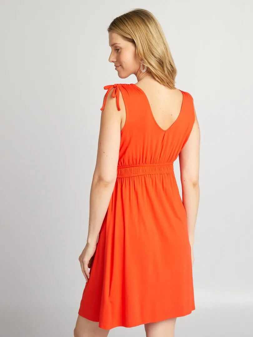 VESTIDO CORTO DE LACTANCIA  ROJO