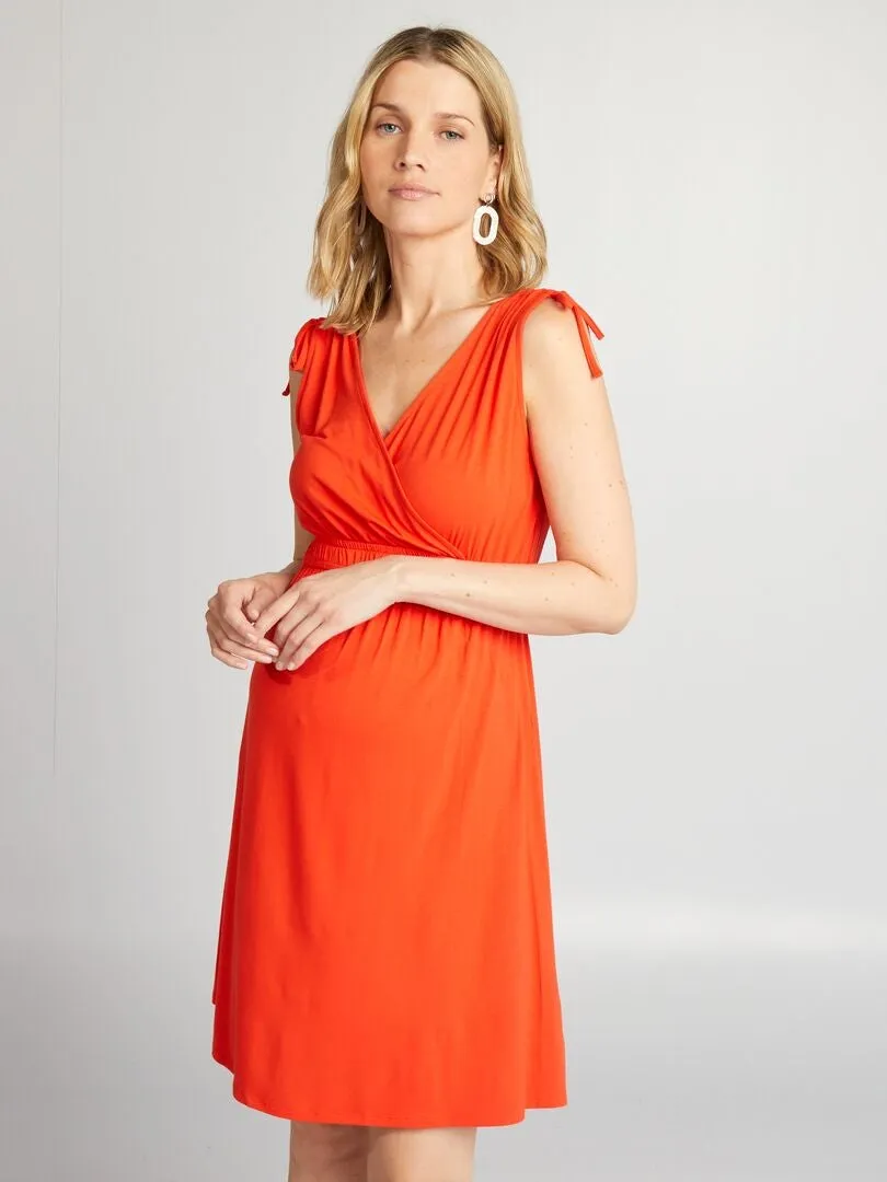 VESTIDO CORTO DE LACTANCIA  ROJO