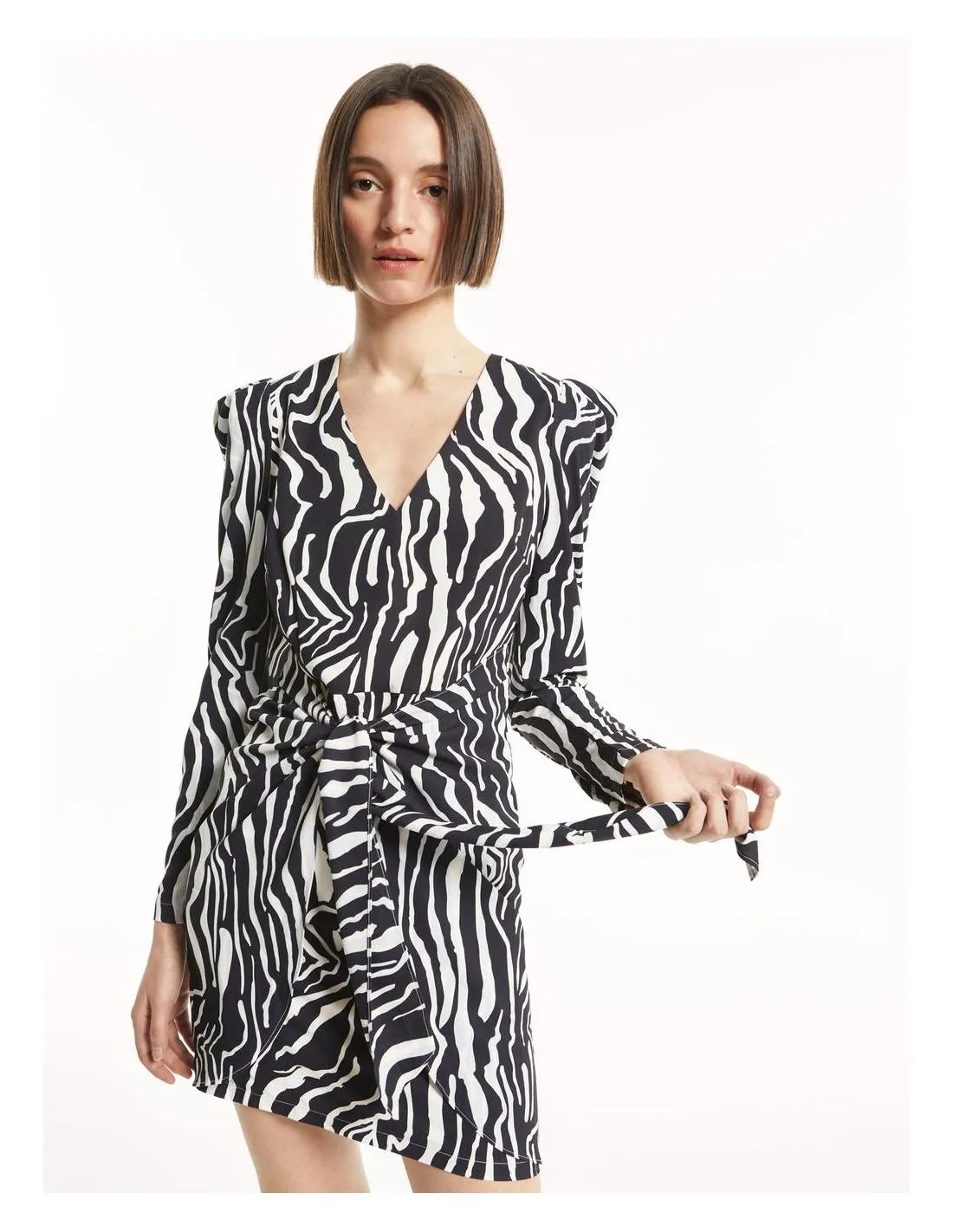 VESTIDO CORTO ESTAMPADO DE ONDAS MIOH INDIE
