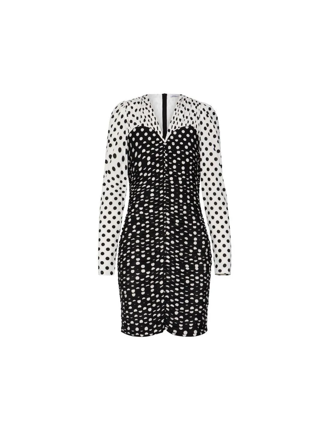 VESTIDO CORTO PRINT DE LUNARES MIOH PUNK DOTS