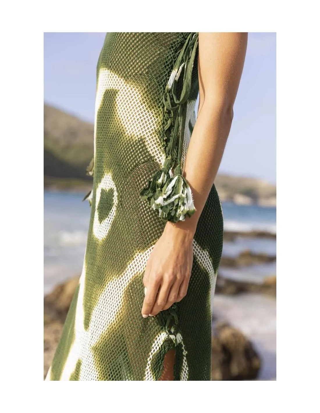 VESTIDO CROCHET TIE DYE MISS JUNE GOYA KAKI