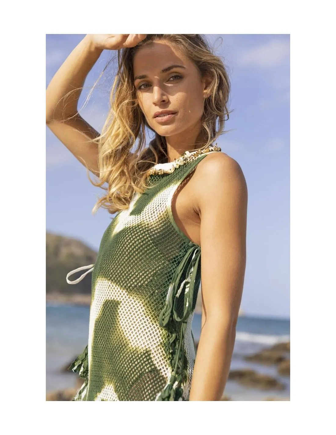 VESTIDO CROCHET TIE DYE MISS JUNE GOYA KAKI
