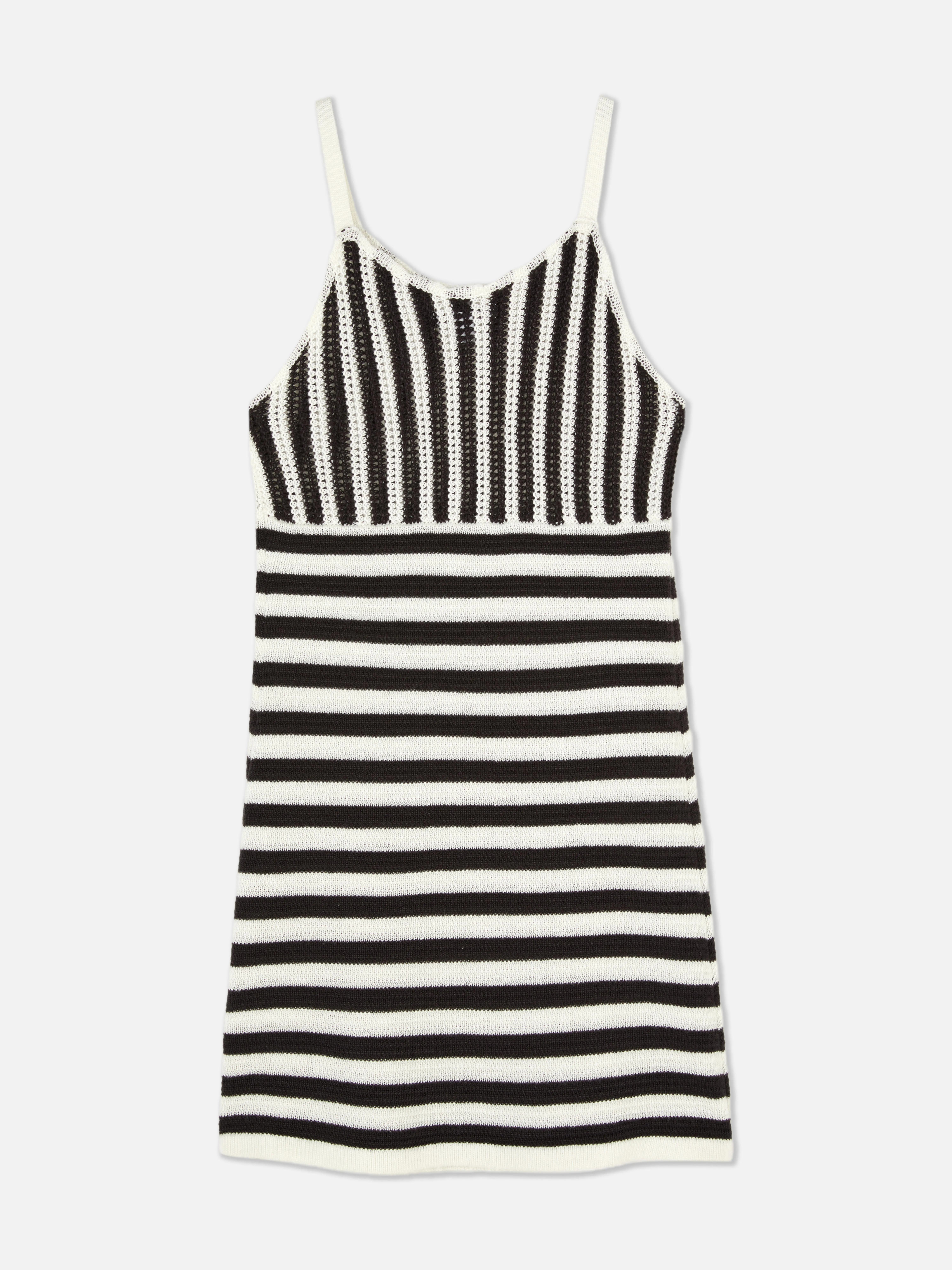 Vestido de ganchillo a rayas