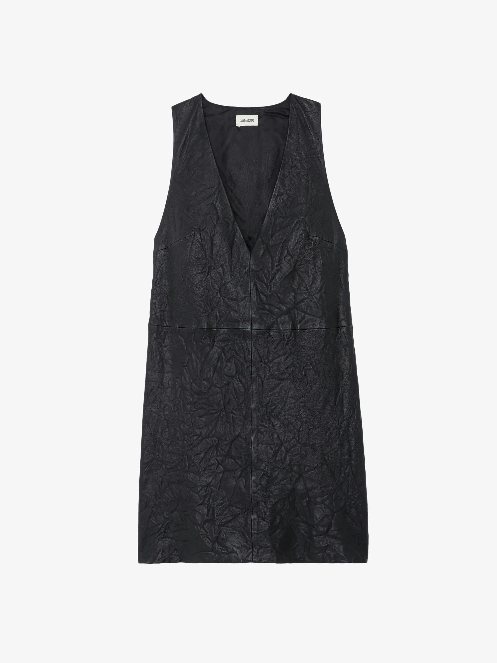 Vestido de Piel Arrugada Rasha