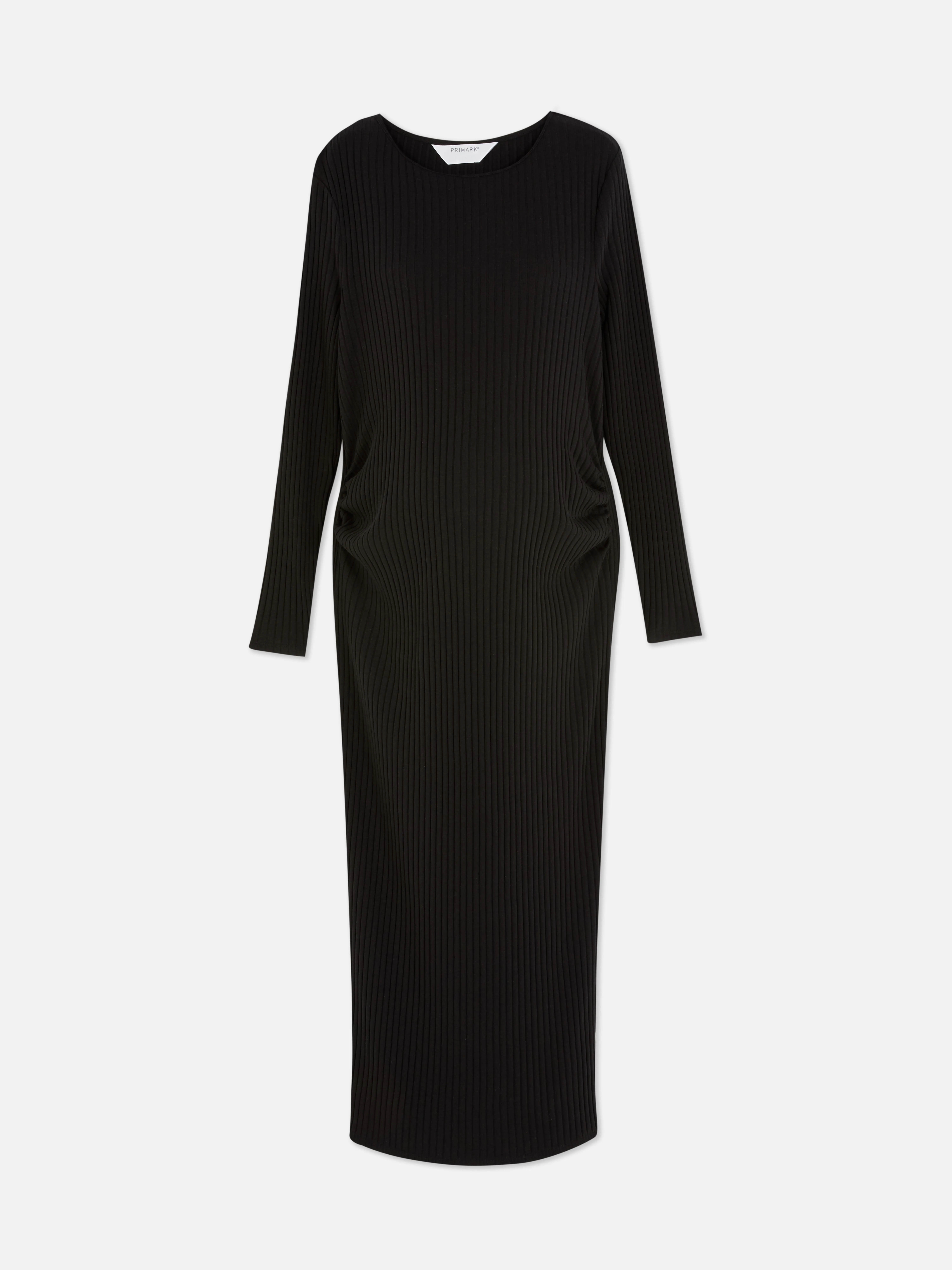 Vestido midi de canalé premamá