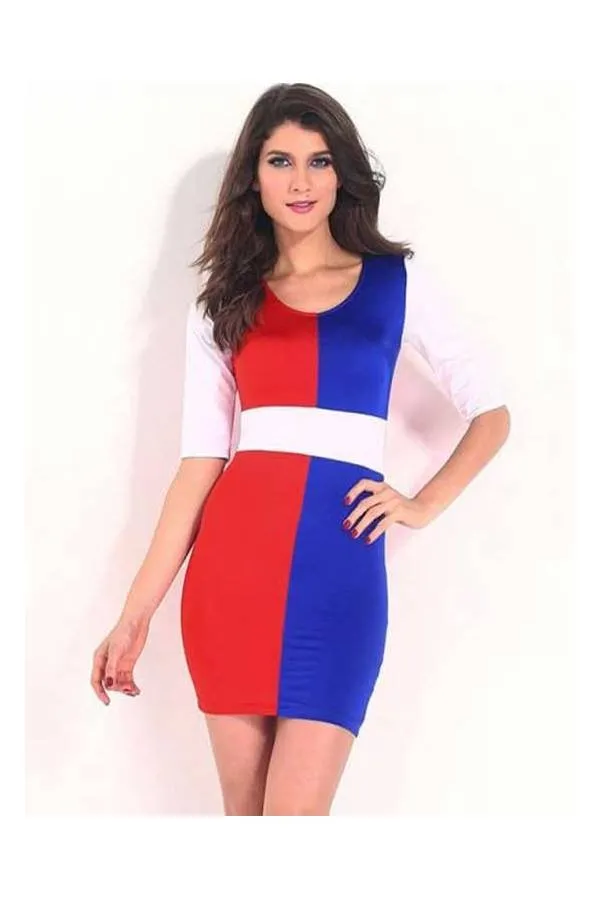 Vestido multicolor manga corta verano casual