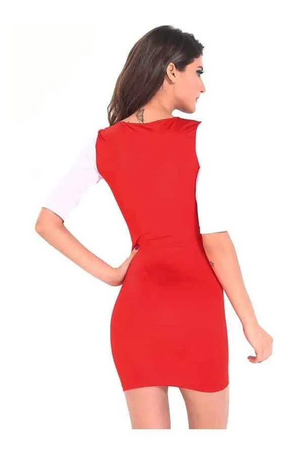 Vestido multicolor manga corta verano casual